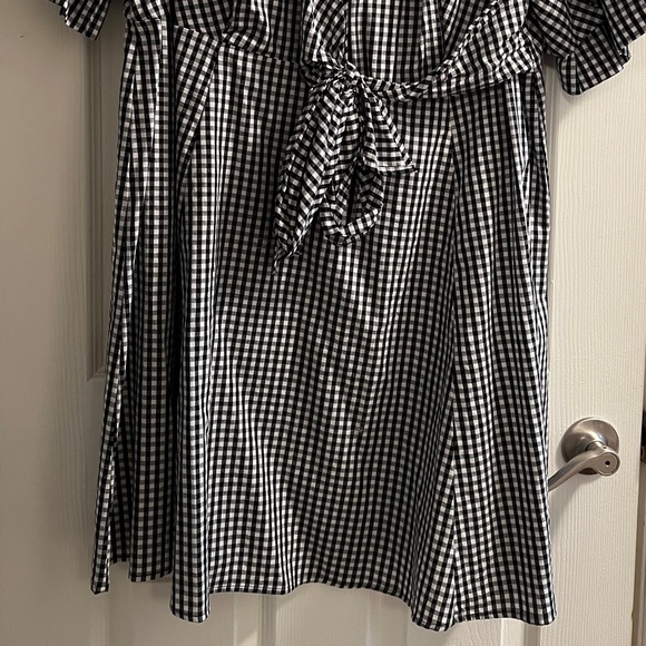 NY Collection Plus Size Cotton Gingham Wrap Dress – Size 2X - Picture 5 of 10